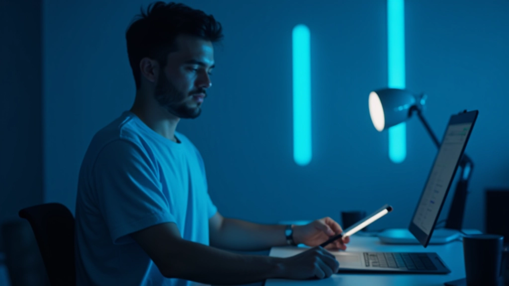 Designer trabalhando em animação 3D com software profissional
